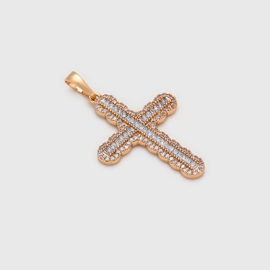 NEW Matena Lee cross pendant and chain - 18k gold plated