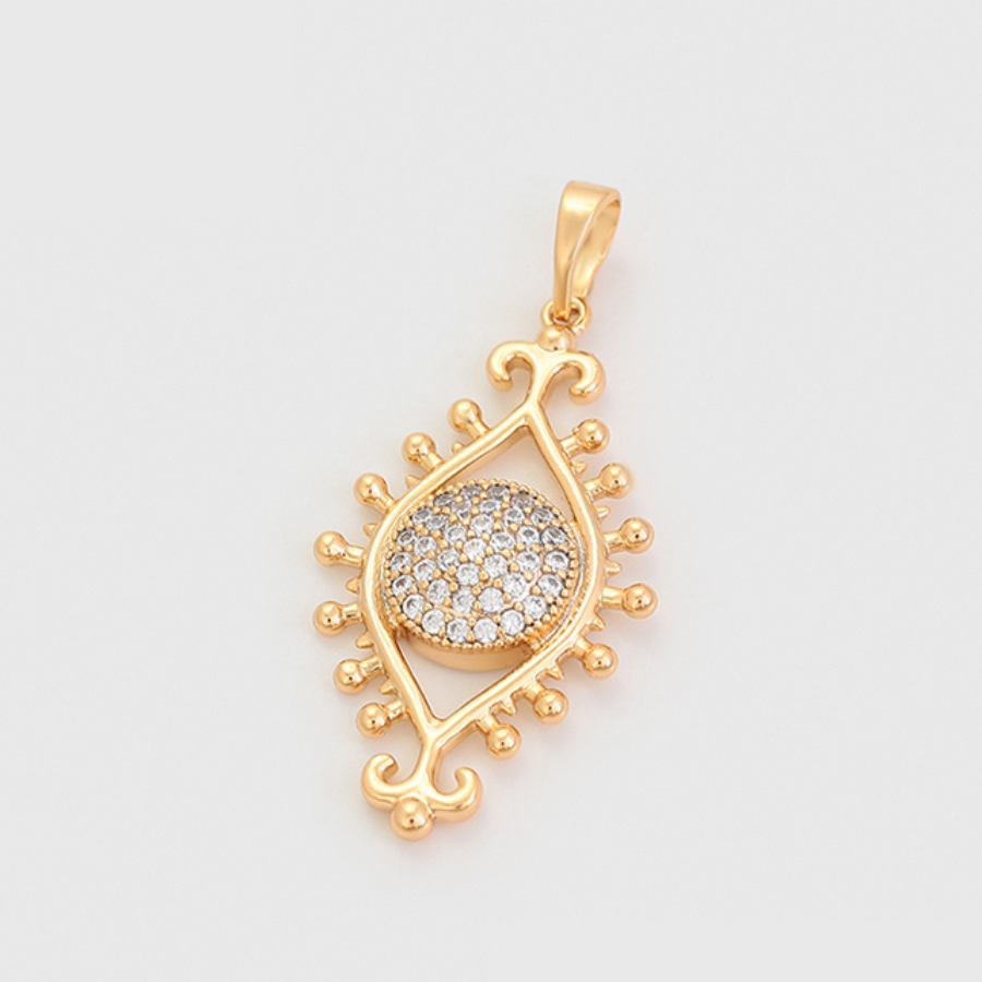 Sun Solace Set - Earrings and Pendant 14 k gold plated
