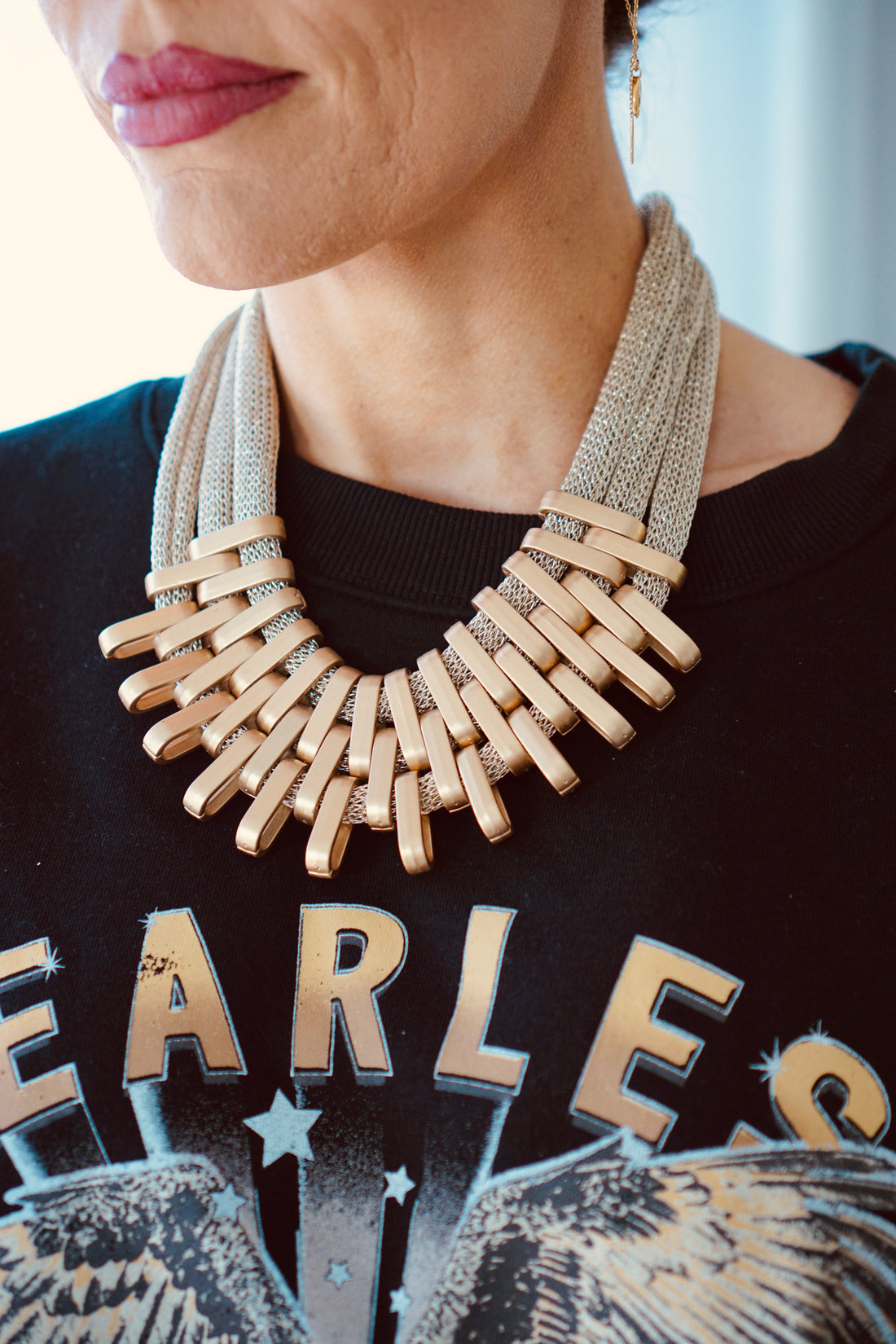 Stella Gold Mesh Necklace