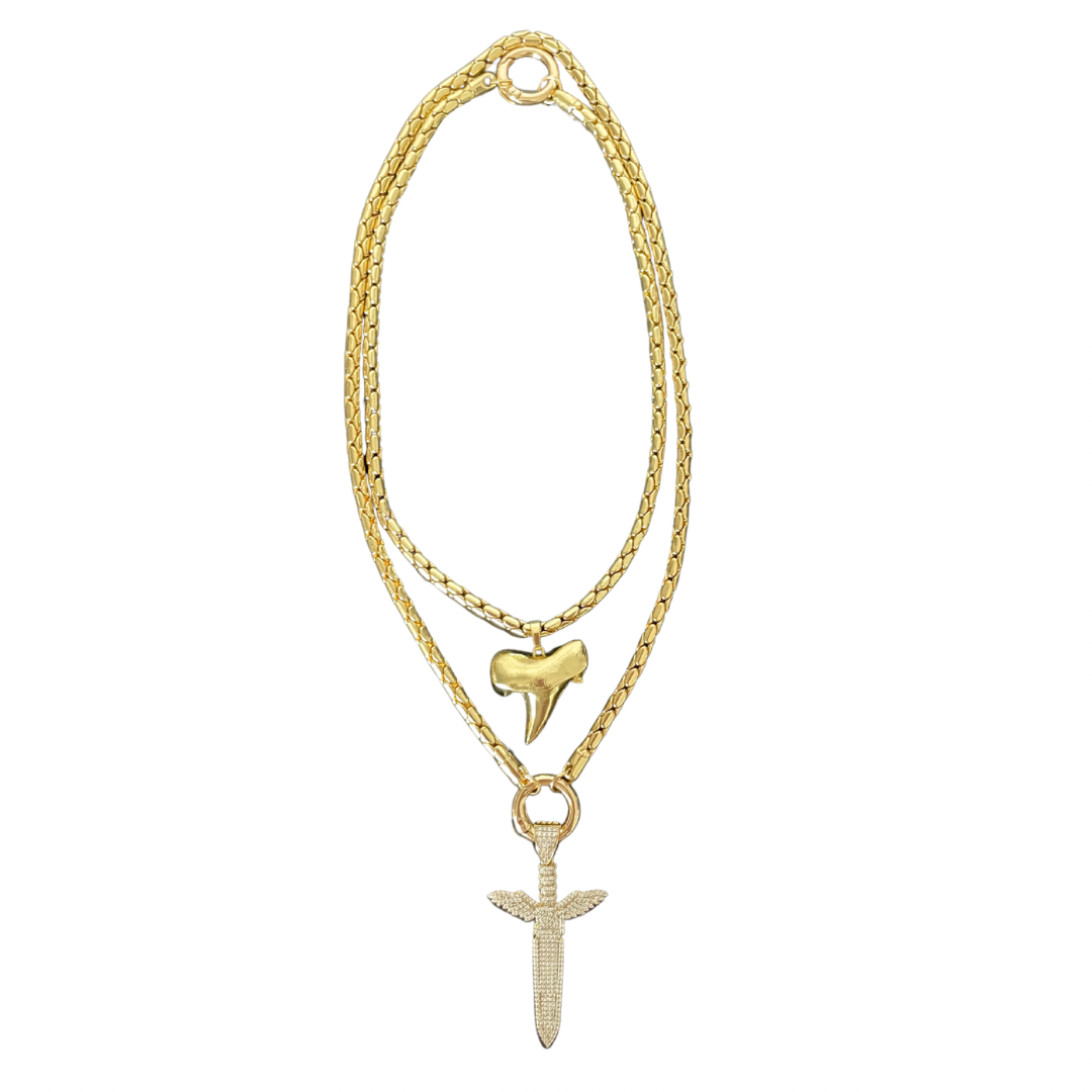 Sword 14 k chain and pendant