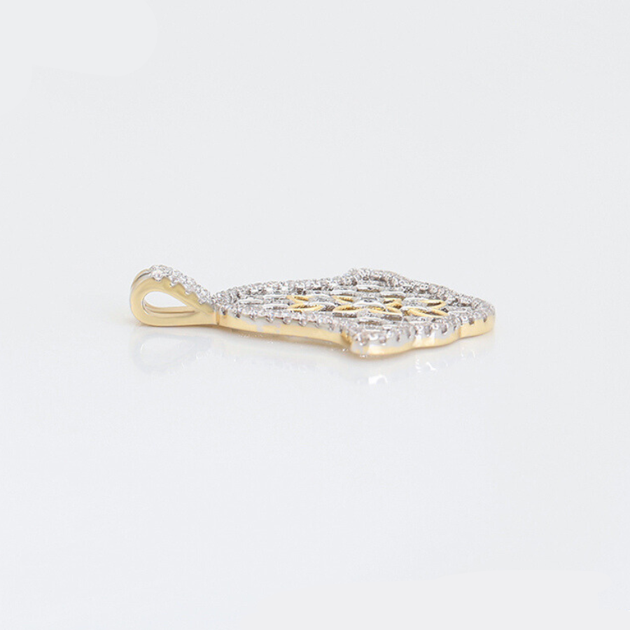 Liliana Pendant and Chain - 14 k and Platinum plated