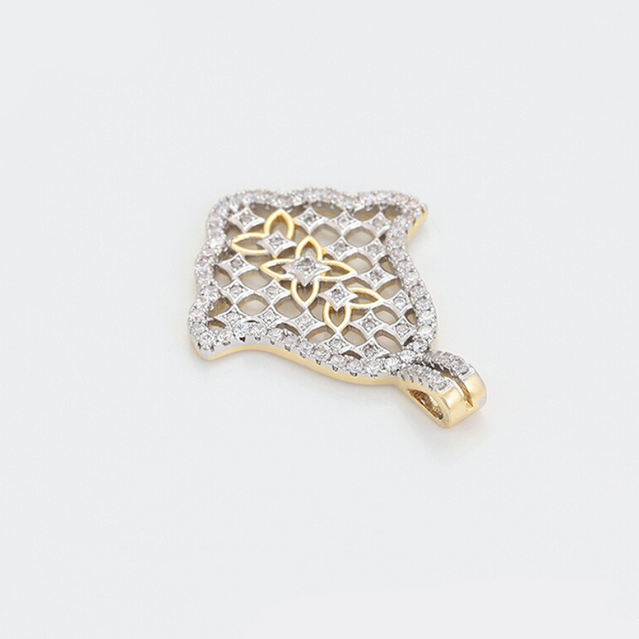 Liliana Pendant and Chain - 14 k and Platinum plated
