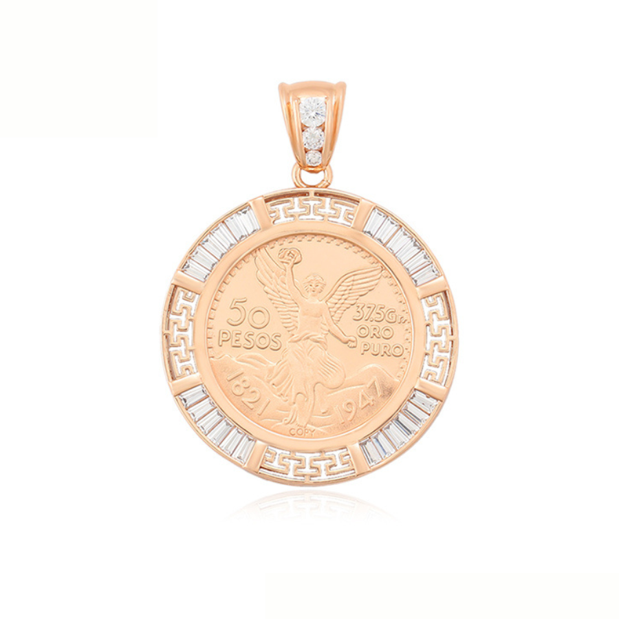 Keona Medallion Necklace and Pendant - 18 k warm gold