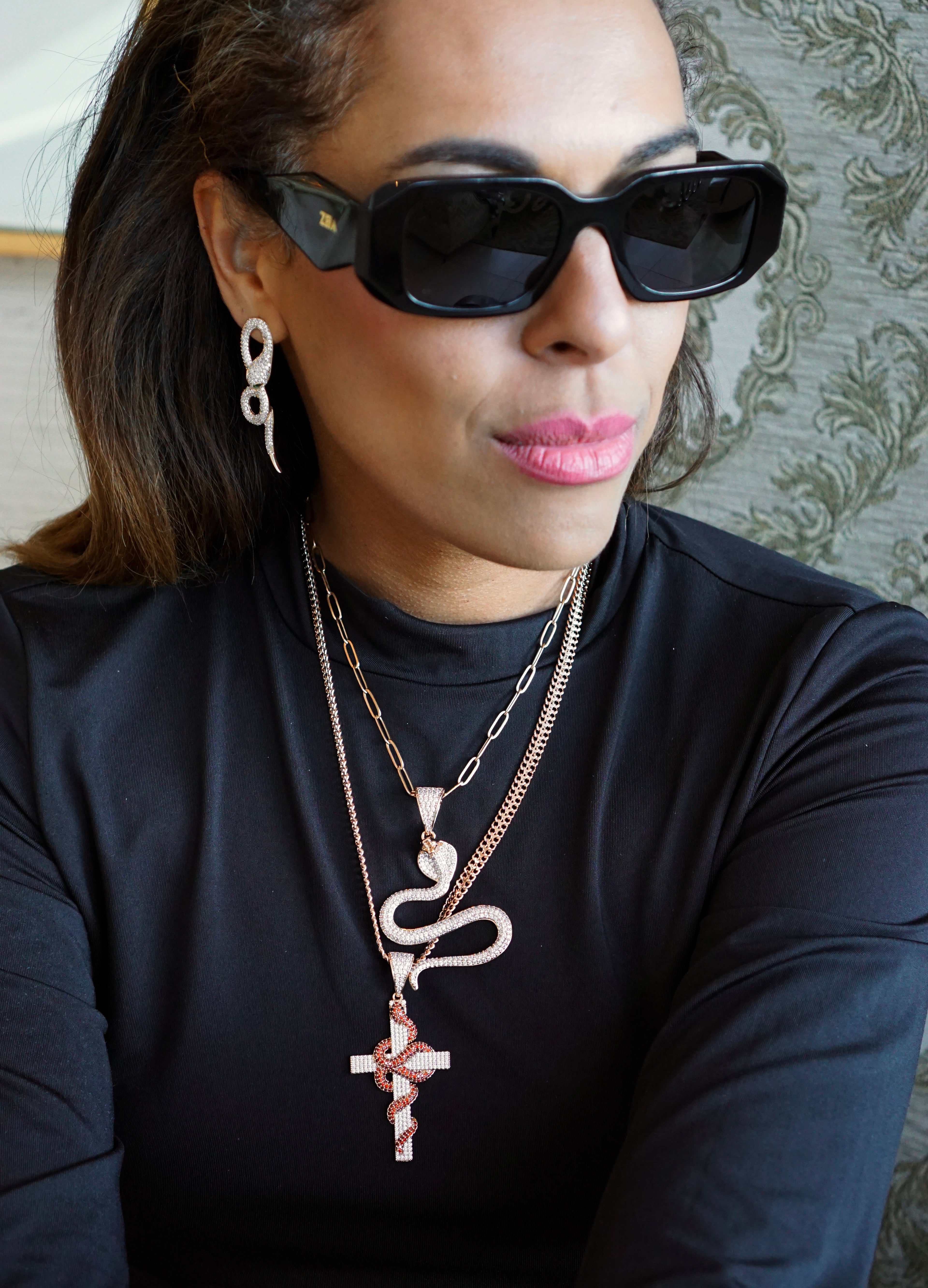 Sierra Pendant necklace - Platinum plating statement piece