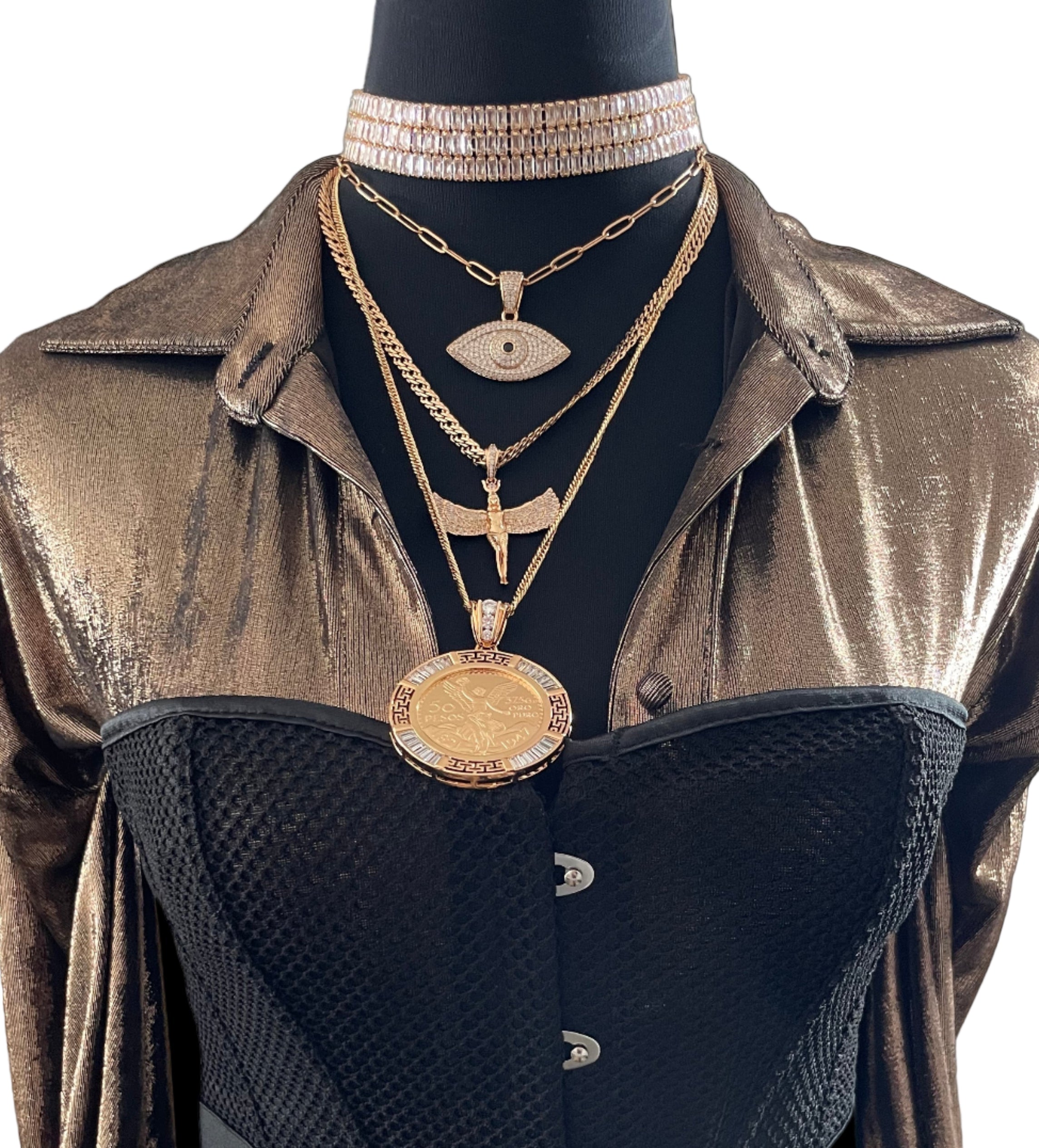 NEW Imogen Choker - Rhinestone 18 k gold plated