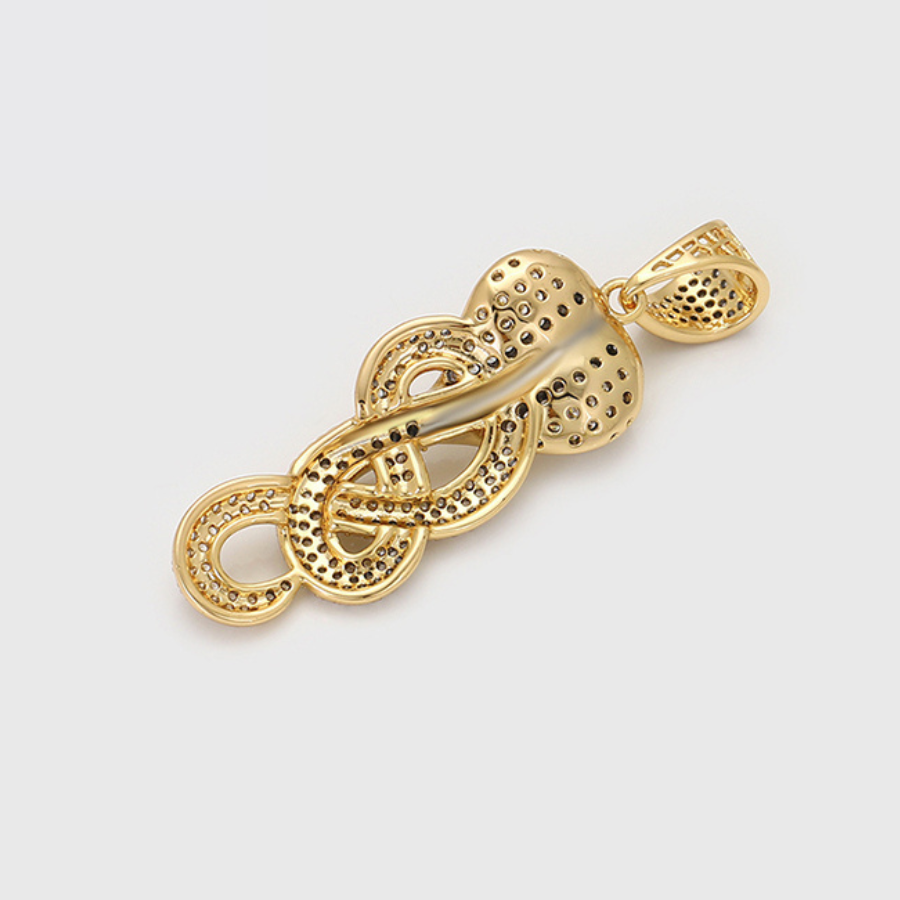 Sierra Snake Binded - 14k gold plated necklace with Paperclip chain 50 cm