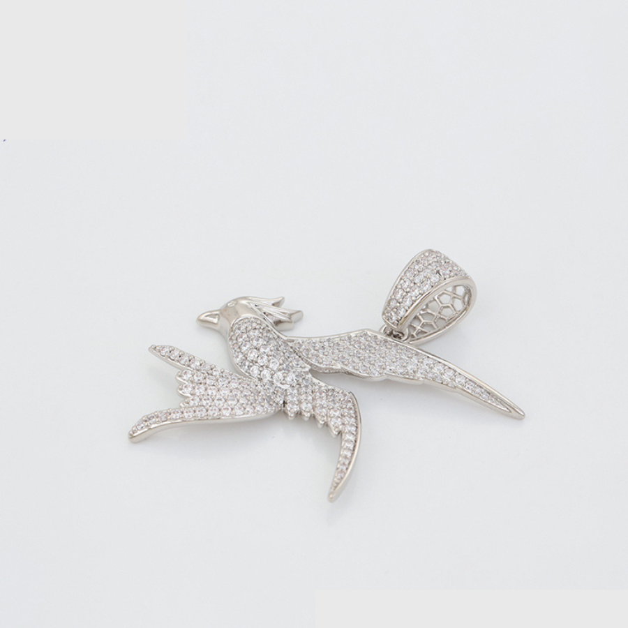 Song Bird necklace and pendant - Platinum plated