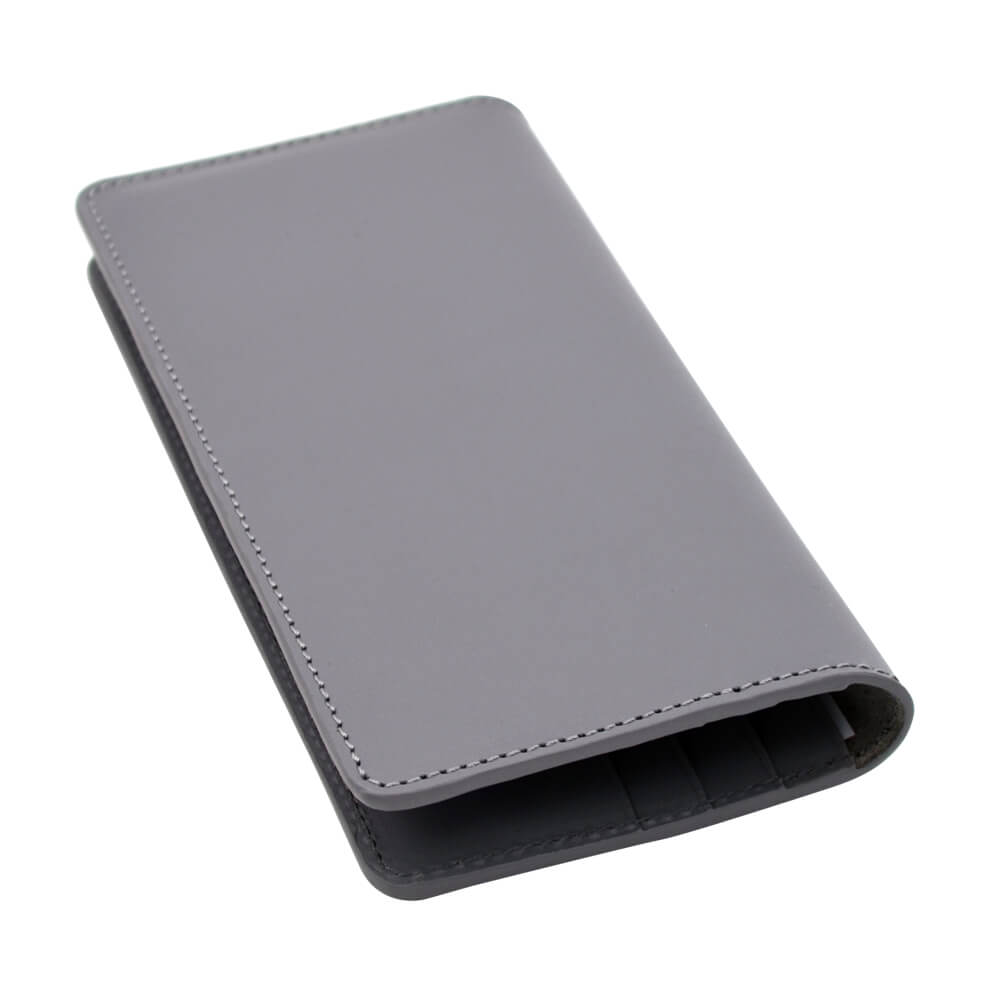 Leather Card Wallet - Classic Luna Grey