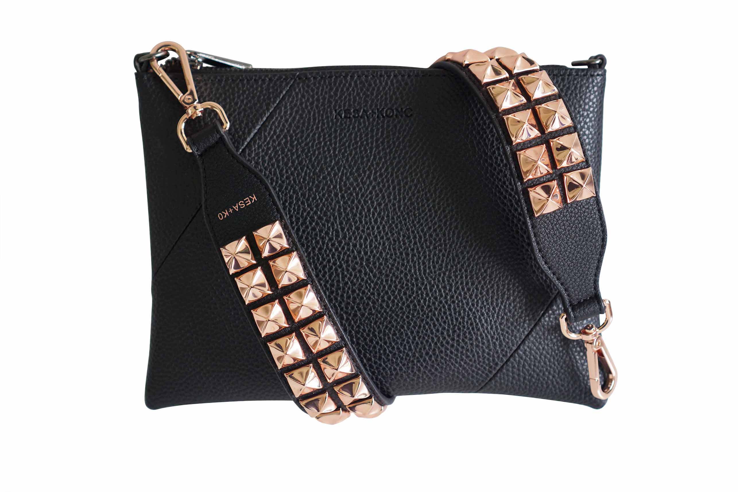 Rose Gold studded bag strap - Dalia Mid length