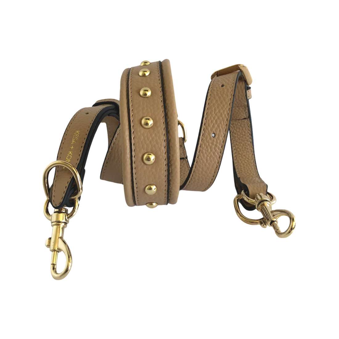 Cora Studded bag strap - Latte