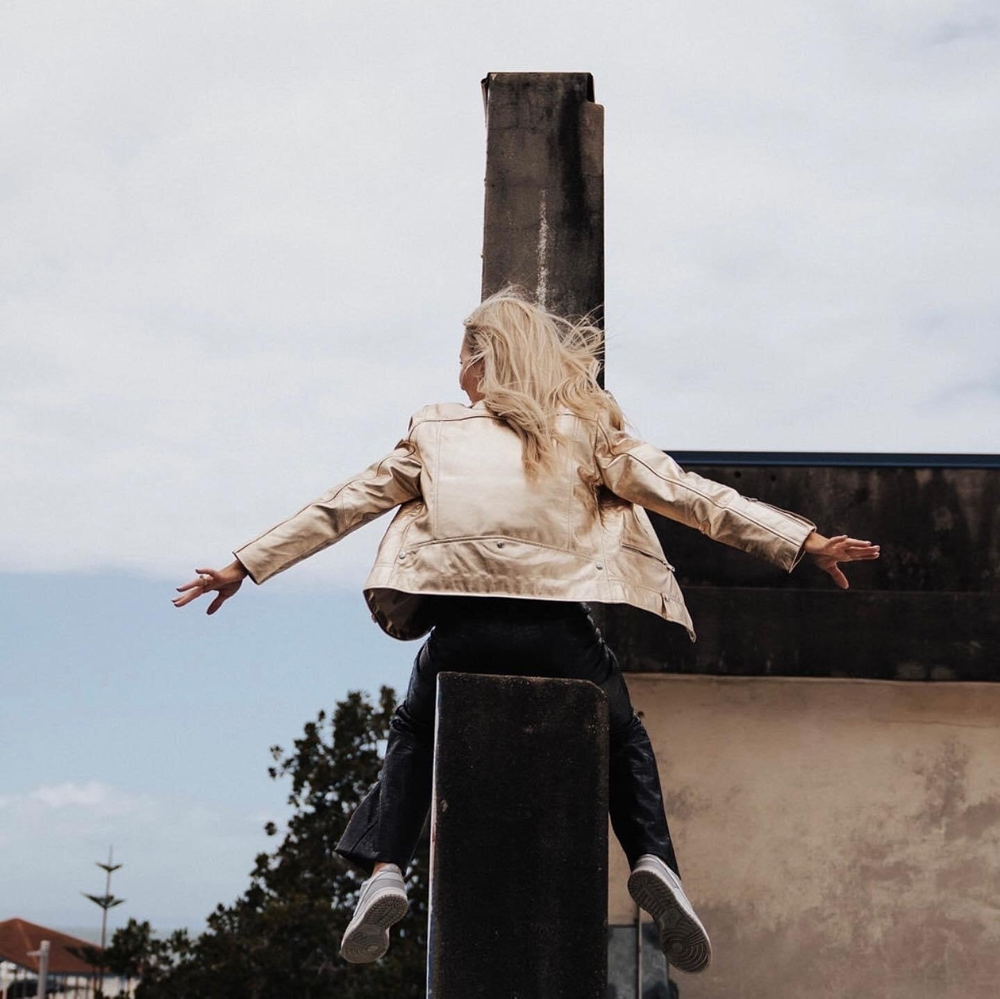 Gold rush premium metallic leather jacket