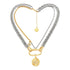 PRE ORDER Solano Silver and Gold layered Carabiner Necklace