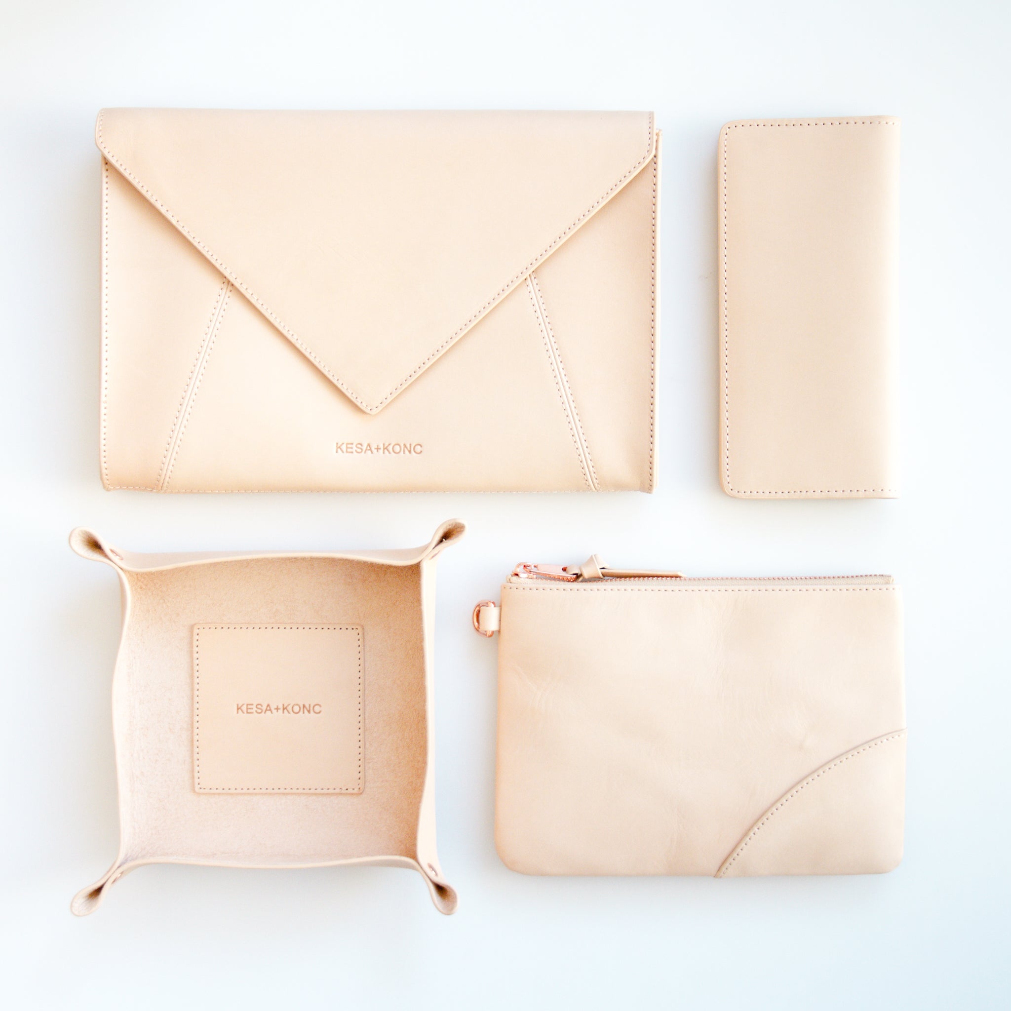 Leather Jewellery Tray - Classic Fawn