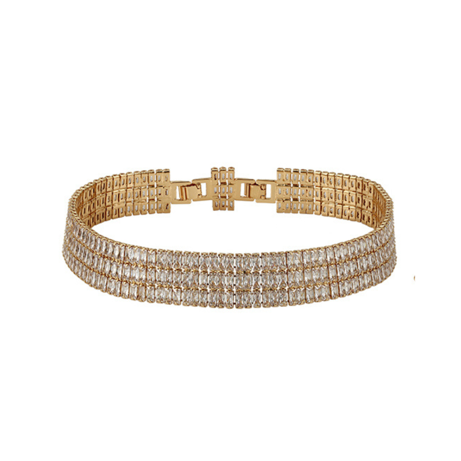 NEW Imogen Choker - Rhinestone 18 k gold plated