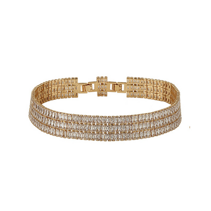 NEW Imogen Choker - Rhinestone 18 k gold plated