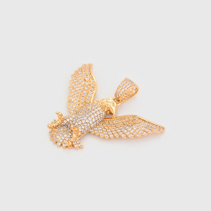 NEW Flying High Eagle Pendant and Chain - 18 k gold plated