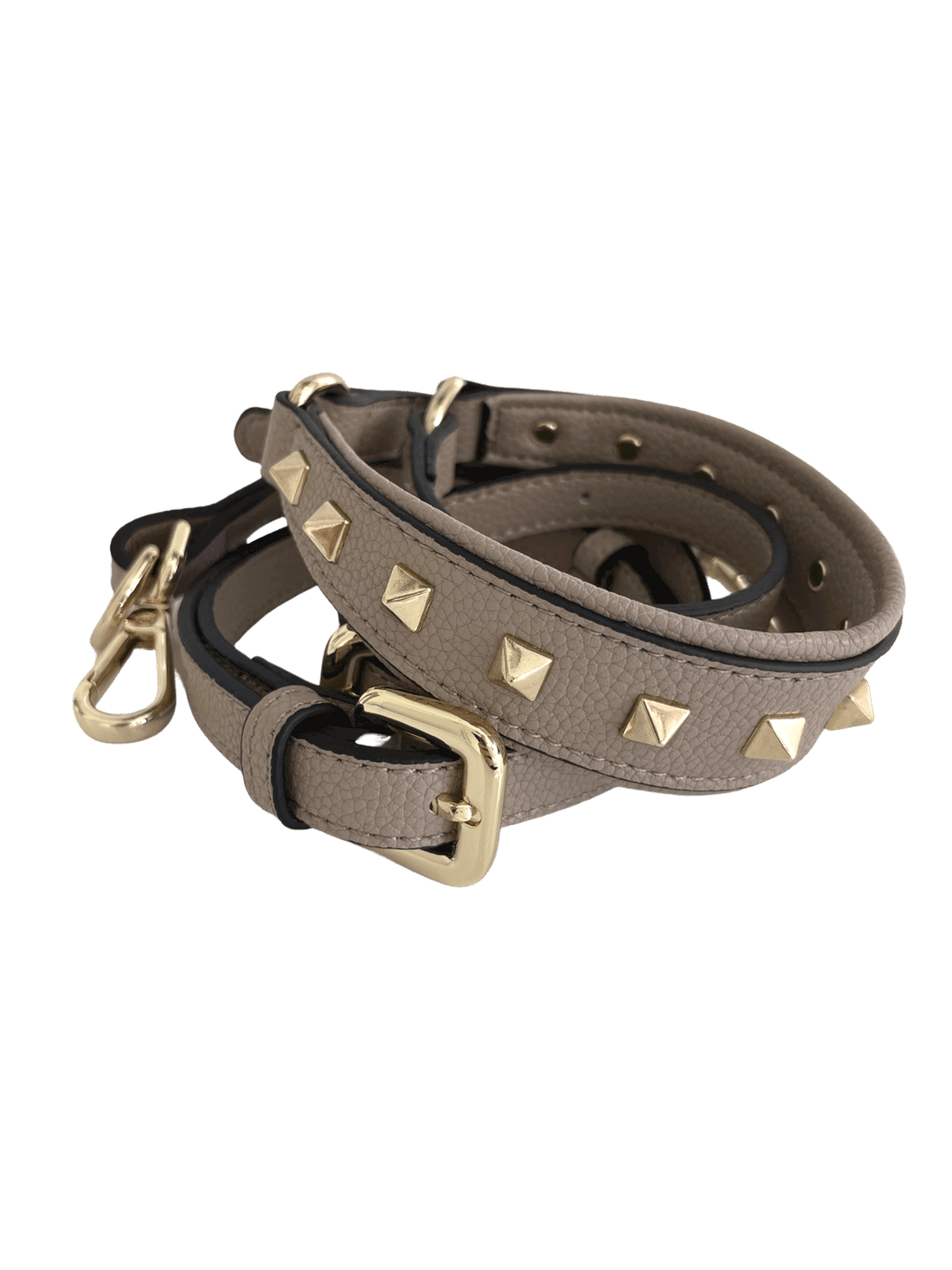 Stella Studded Bag Strap - Taupe