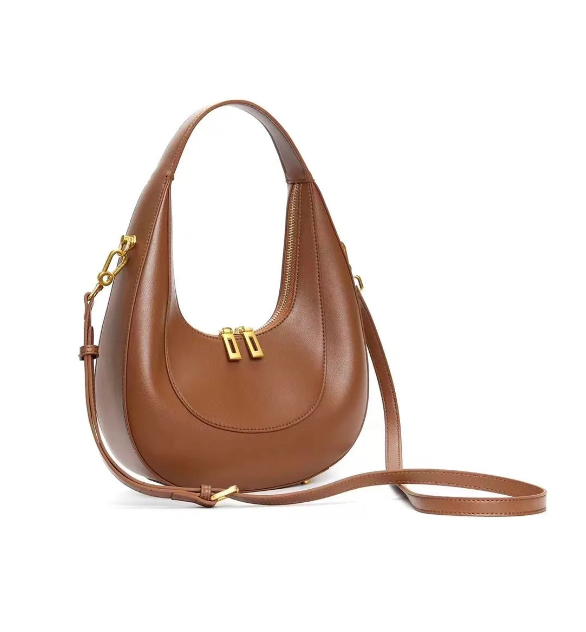 Fallon Shoulder Half moon Bag - Mocha