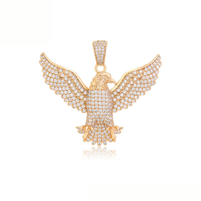 NEW Flying High Eagle Pendant and Chain - 18 k gold plated