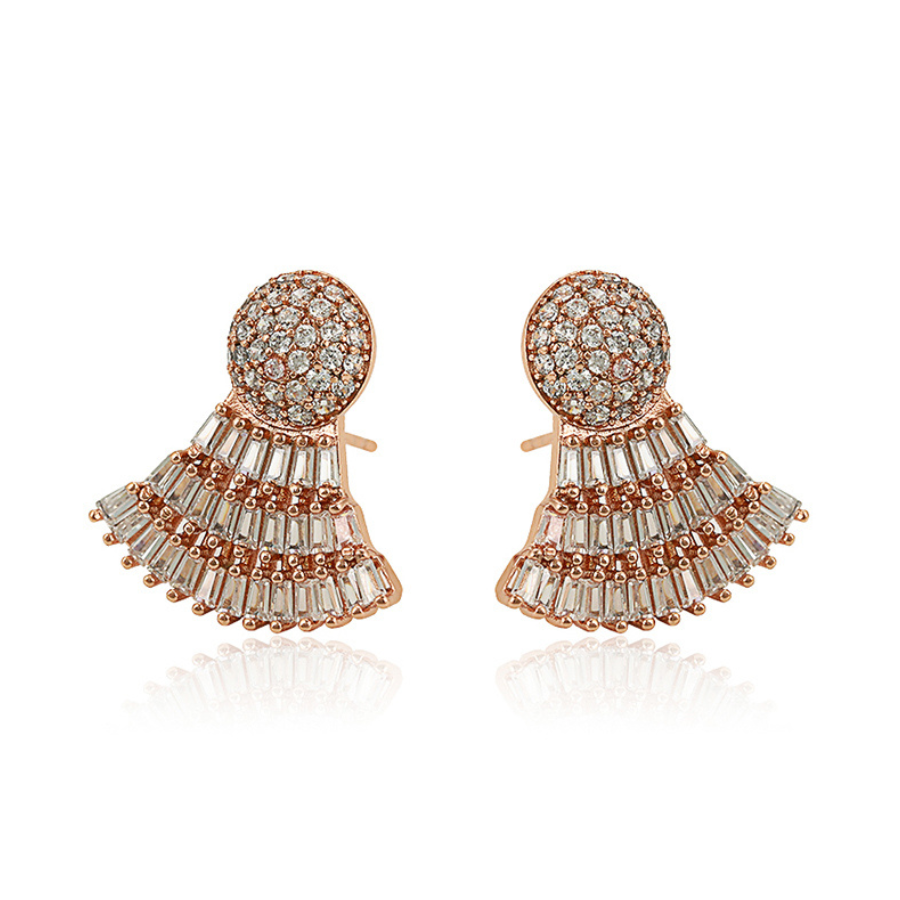 NEW Josephine flair crystal earrings - Rose Gold Plated