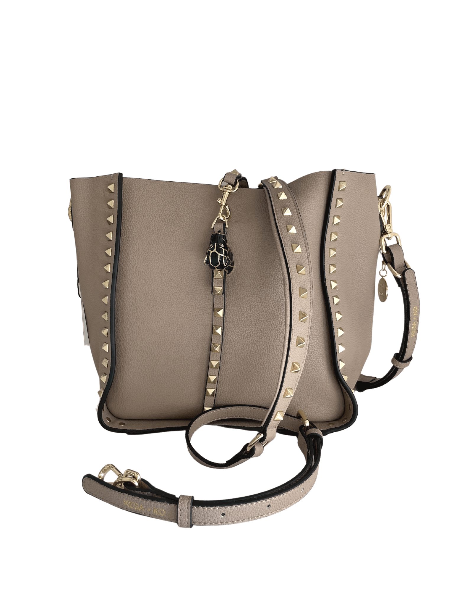 Stella Studded Bag Strap - Taupe