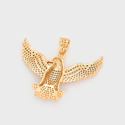 NEW Flying High Eagle Pendant and Chain - 18 k gold plated