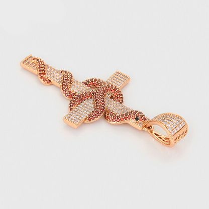 Kaaya snake Pendant and Necklace - Rose gold plated