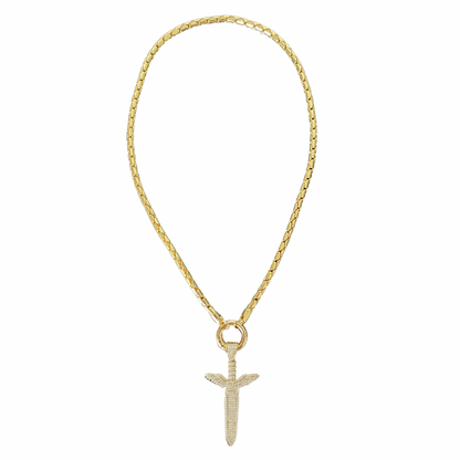 Sword 14 k chain and pendant