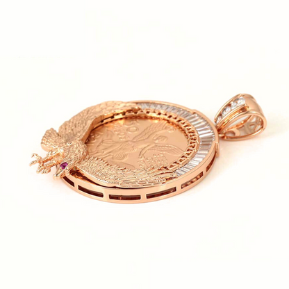 Arielle Medallion Necklace and Pendant - Rose gold