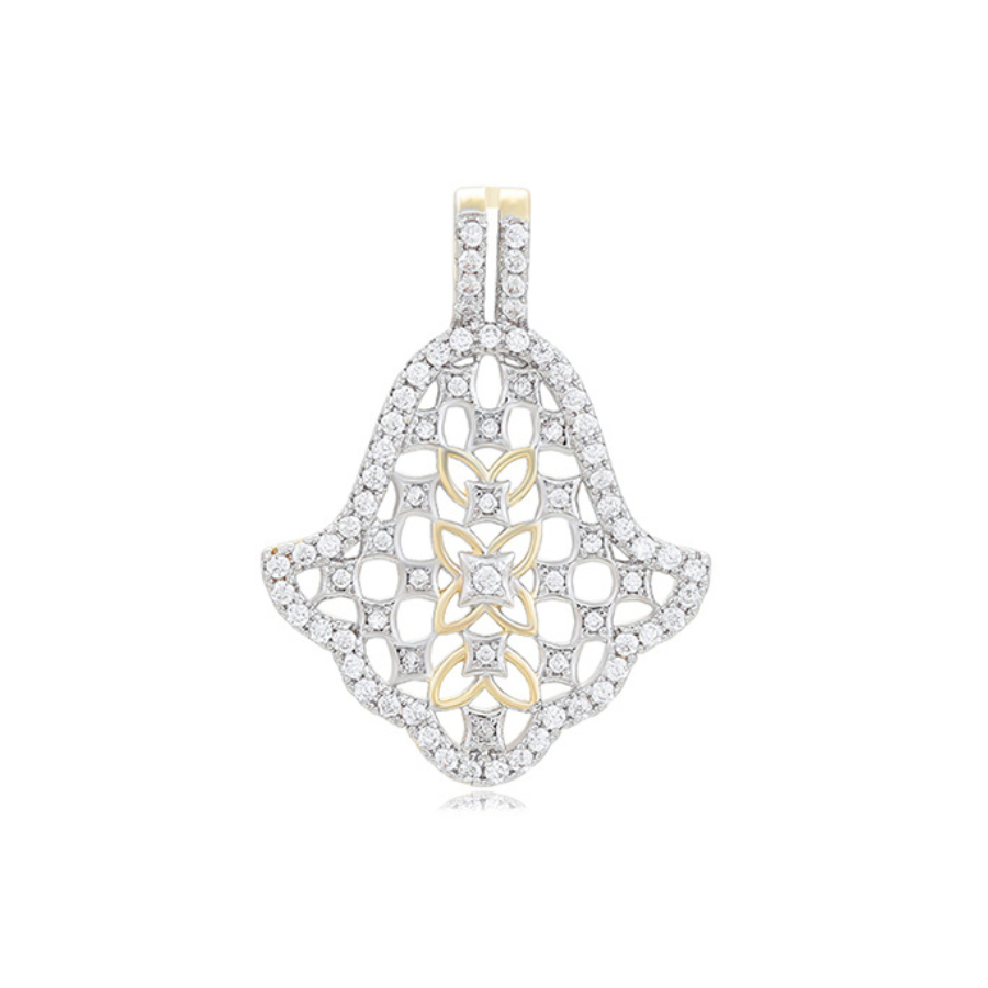 Liliana Pendant and Chain - 14 k and Platinum plated