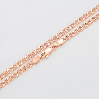 Kaaya snake Pendant and Necklace - Rose gold plated