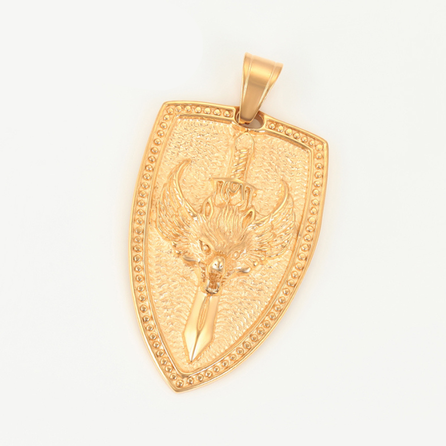 NEW Lion Heart Shield - 18 k gold plated