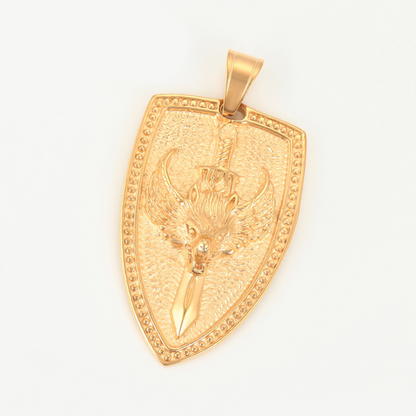 NEW Lion Heart Shield - 18 k gold plated