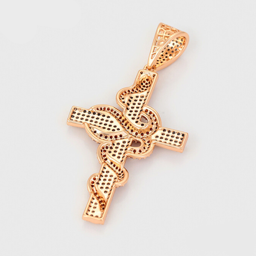 Kaaya snake Pendant and Necklace - Rose gold plated