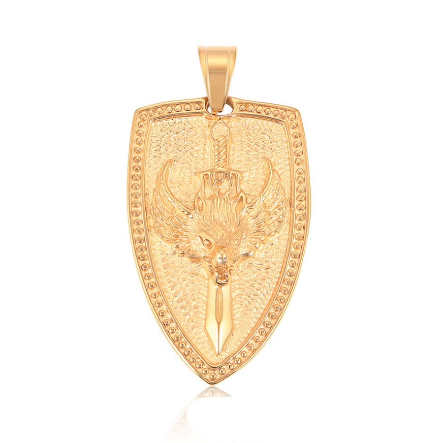 NEW Lion Heart Shield - 18 k gold plated