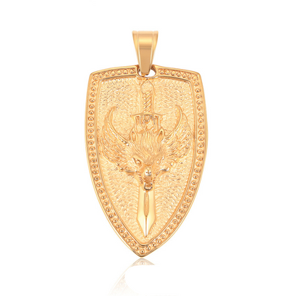 NEW Lion Heart Shield - 18 k gold plated