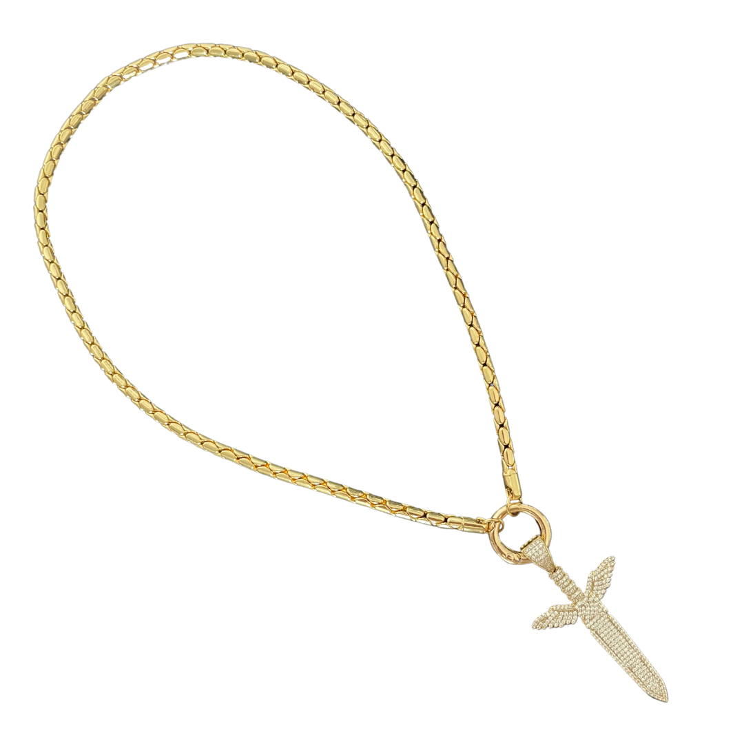 Sword 14 k chain and pendant