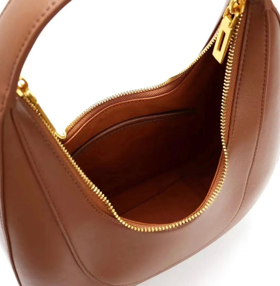 Fallon Shoulder Half moon Bag - Mocha