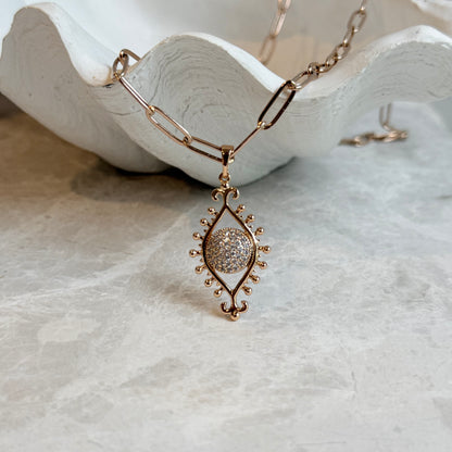 Sun Solace Set - Earrings and Pendant 14 k gold plated