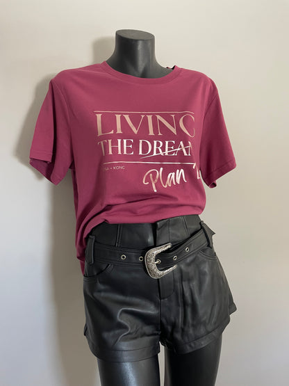 Living the Plan B - Short Sleeved T-Shirt Mauve