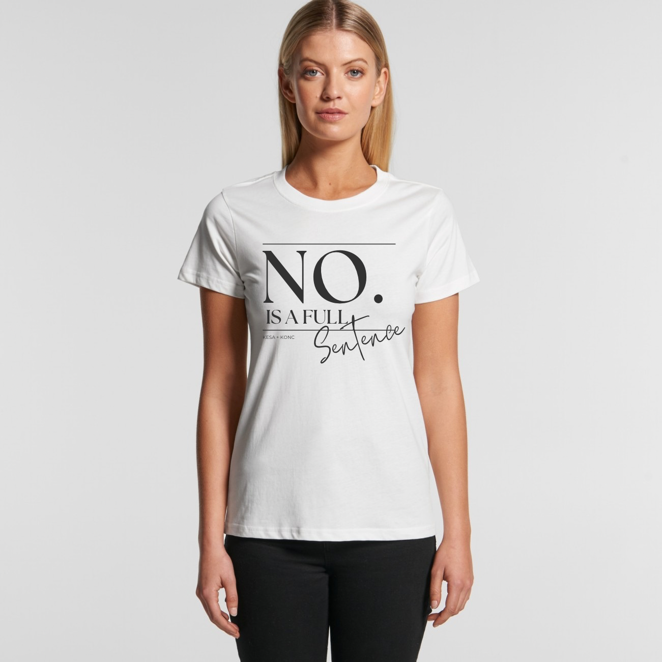 NO. Is a Full Sentence - Short Sleeved T-Shirt White