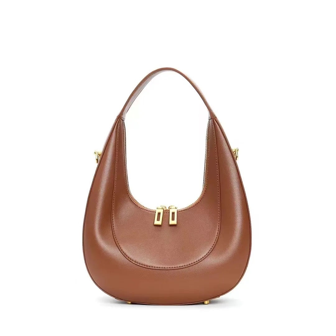 Fallon Shoulder Half moon Bag - Mocha