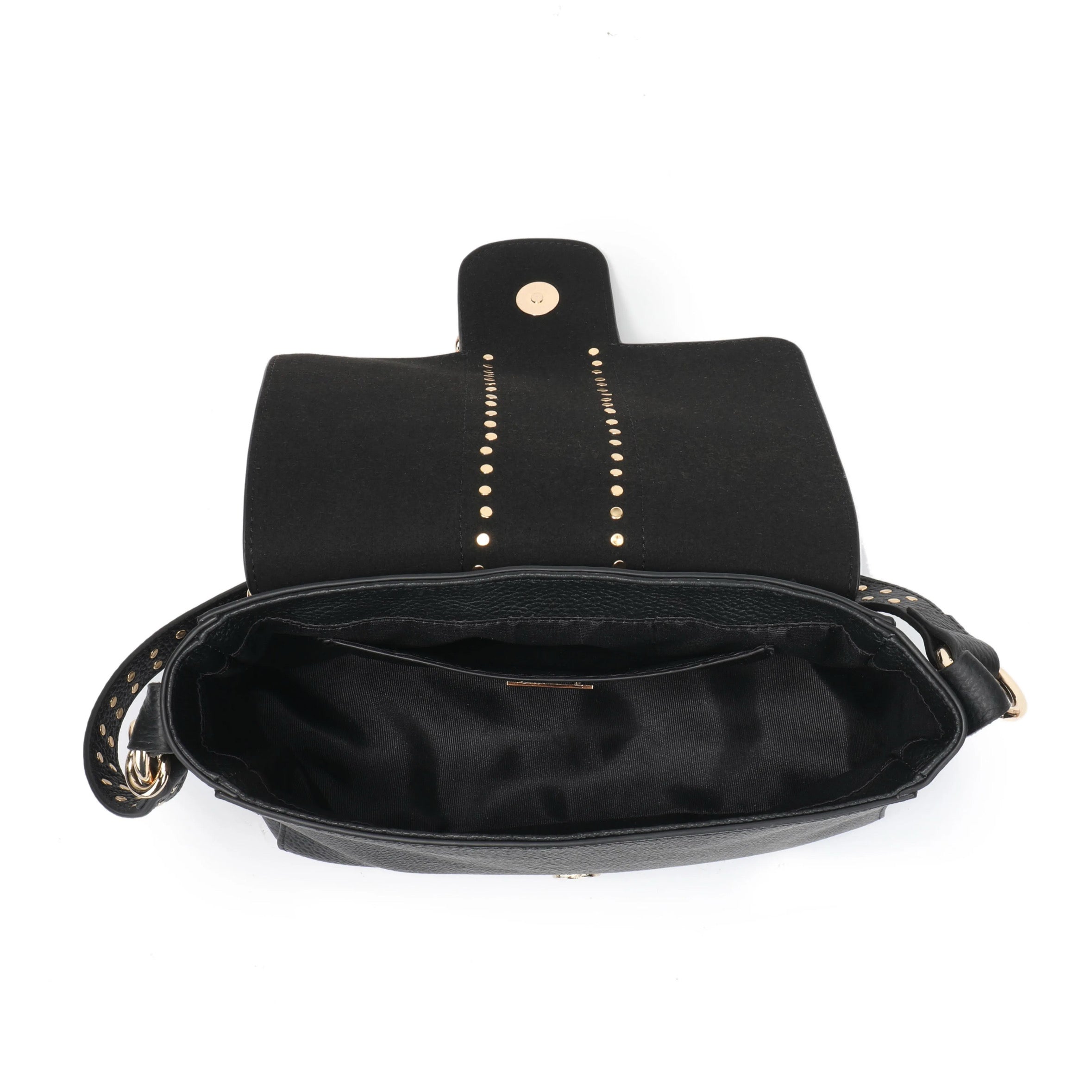 Sahana studded - Pebble Black Midi bag