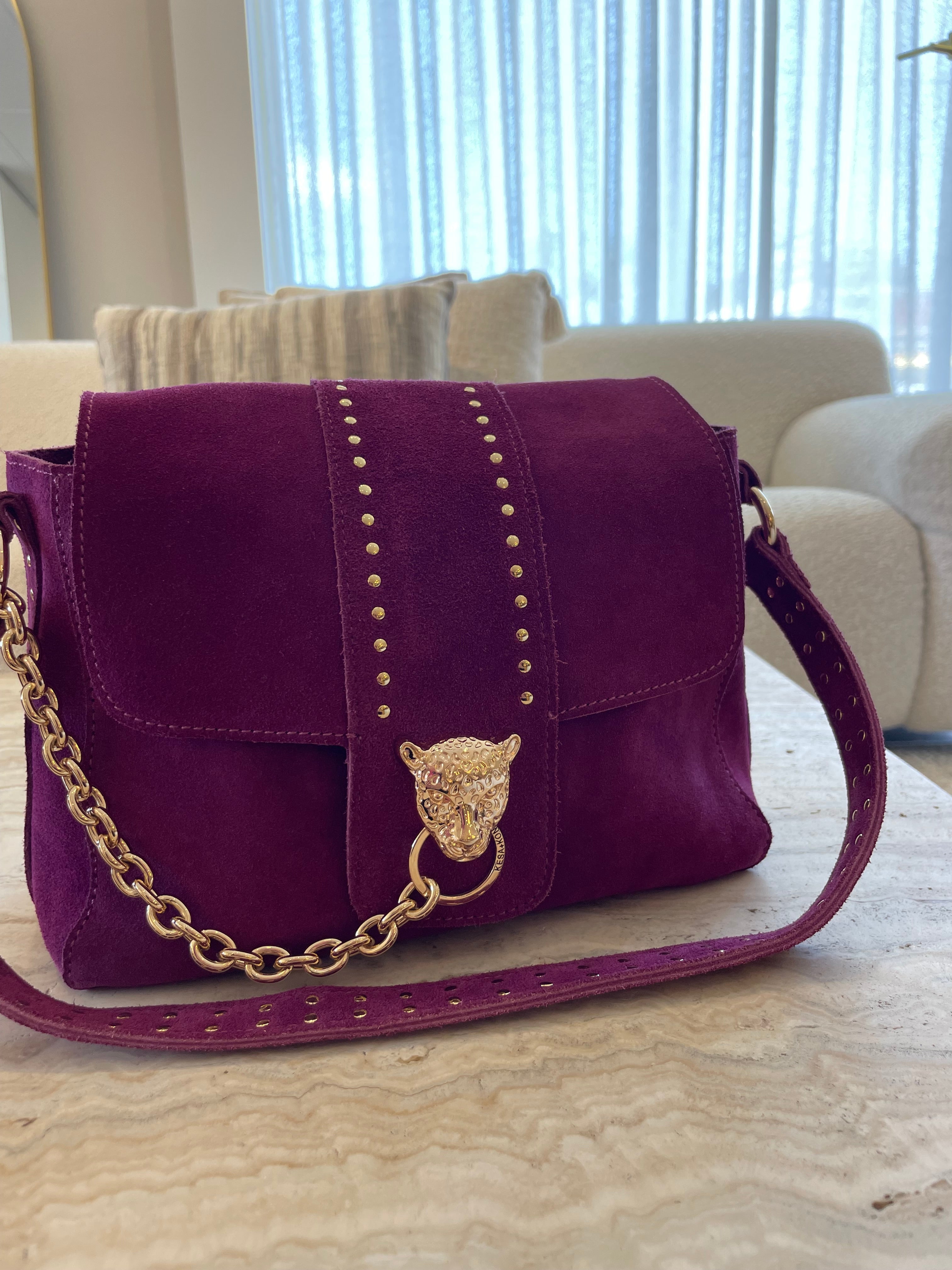 Sahana studded - Wild Berry Midi bag