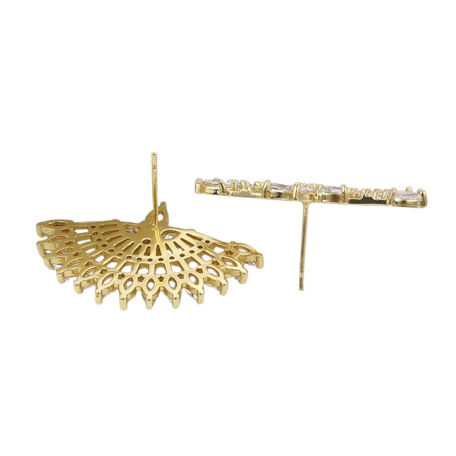 Paloma Flair earrings - 14 k gold plated