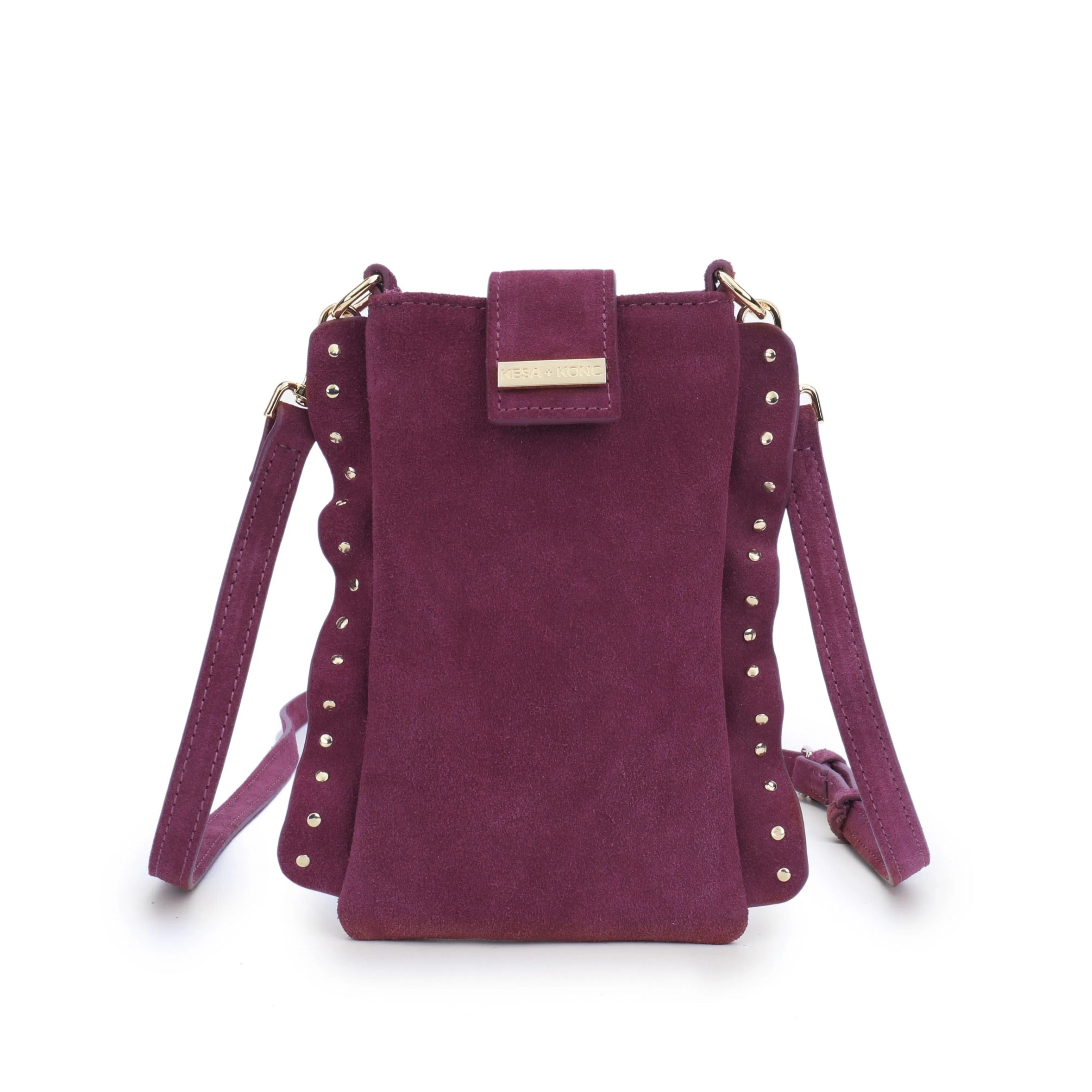 Sahana studded - Wild Berry Phone bag