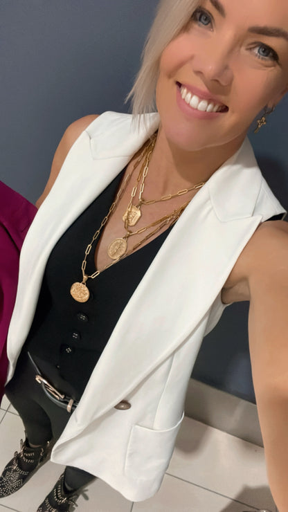 La vena Layered Necklace - 14 k Brushed gold plated - ON ORDER