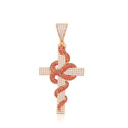 Kaaya snake Pendant and Necklace - Rose gold plated