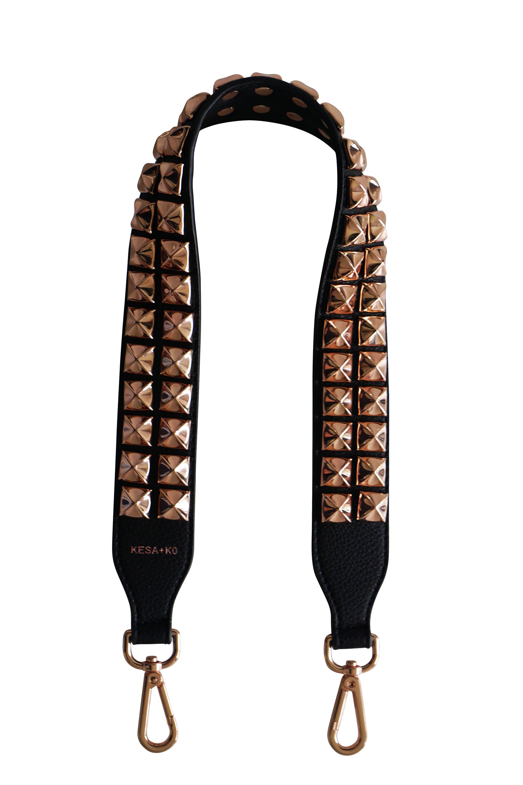 Rose Gold studded bag strap - Dalia Mid length