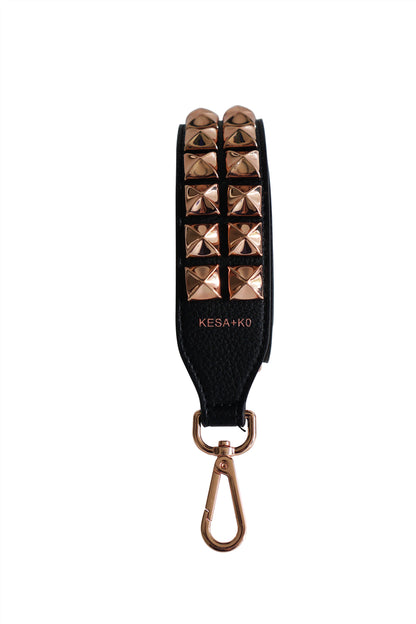 Rose Gold studded bag strap - Dalia Long length